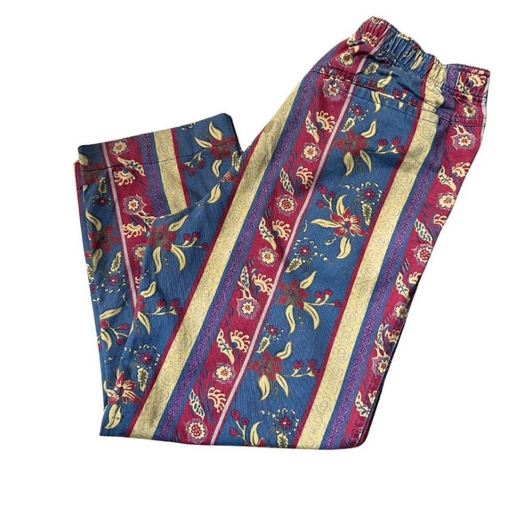 Stüssy Fleur Stripe Beach Pants || Size Small - Picture 2 of 11